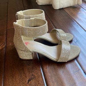 GB Girls Sparkle Heels Roniiee Rhinestone Ankle Strap